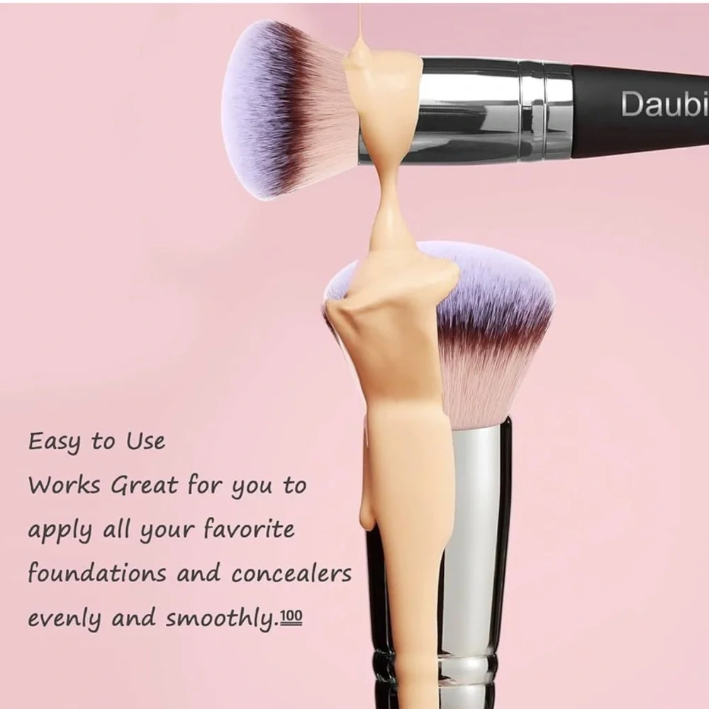 Daubigny Dual-ended Foundation Concealer Brush for Liquid Cream Powder Blending